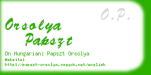 orsolya papszt business card